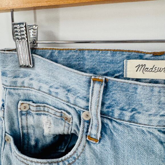 Madewell Perfect Summer Jeans Size 26 Light Wash High Rise Straight Leg - Picture 4 of 7